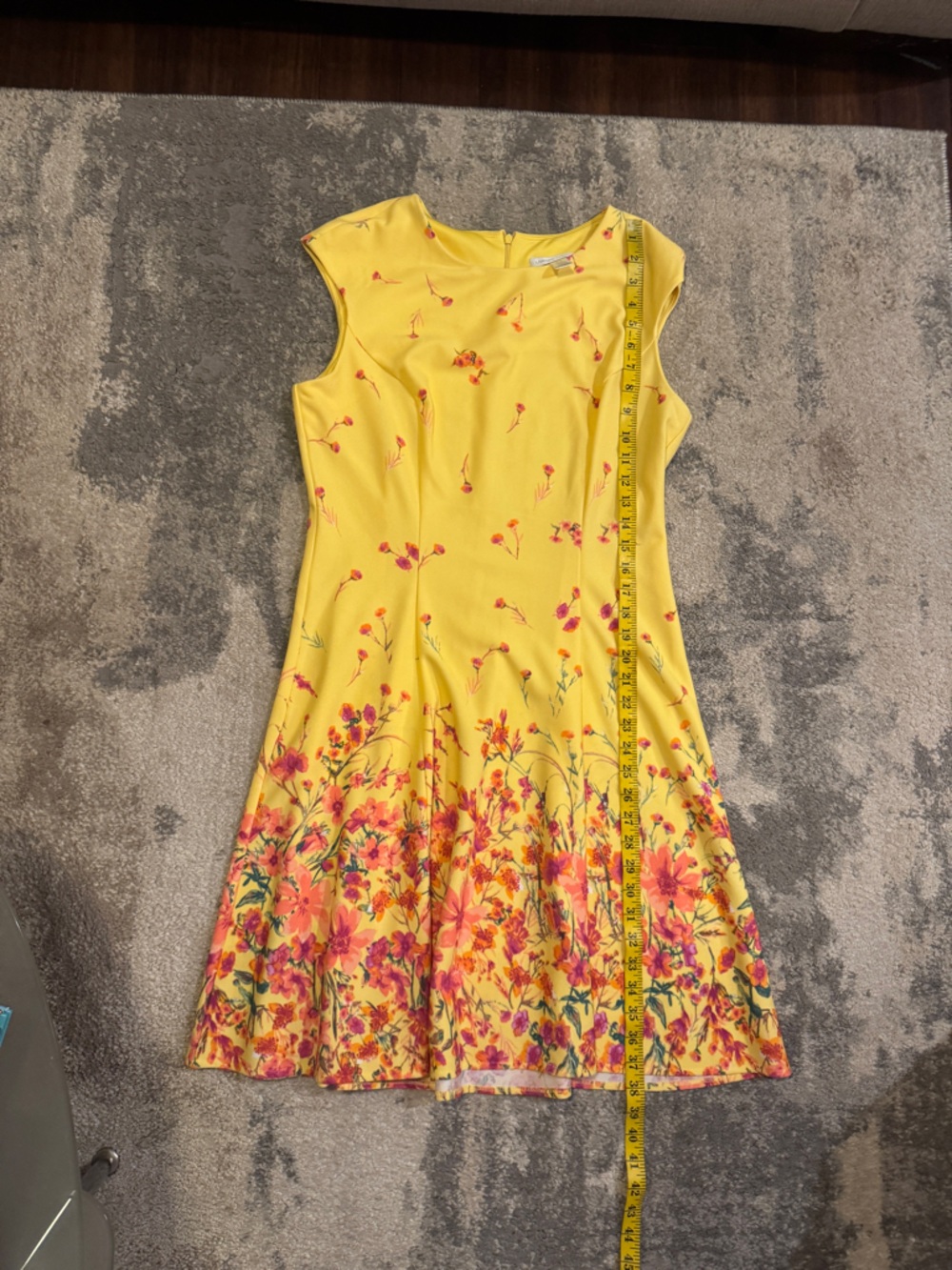 London Times Yellow Floral Midi Dress - Picture 7 of 7